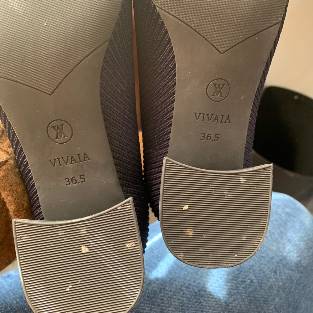 VIVAIA Melody Square Toe Chunky Heels navy blue size EU 36.5 us 6 - Picture 10 of 10